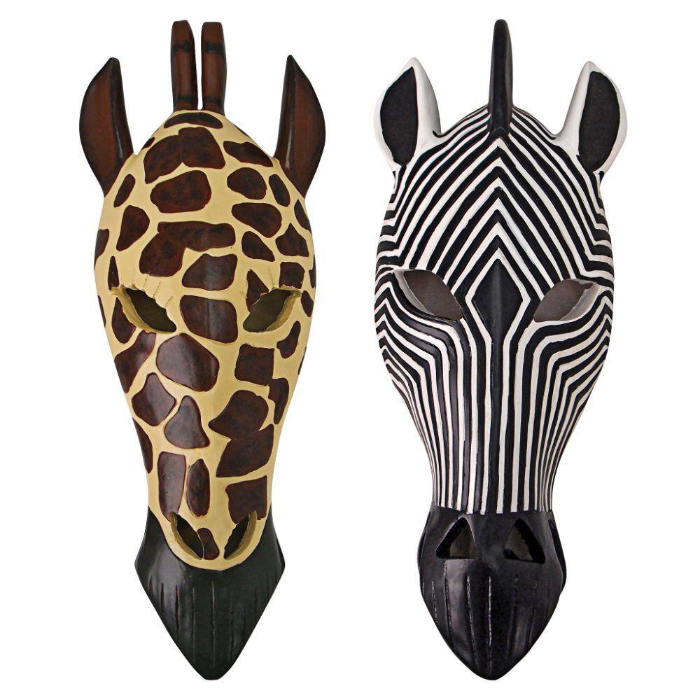 Serengeti Animal Masks Handmade Resin/Plastic Landscape & Nature Wall Decor