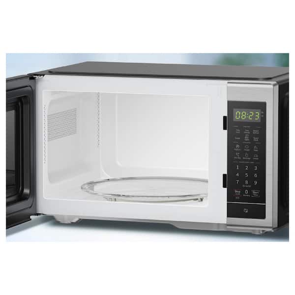 0.9 cu. ft. 900-Watt Countertop Microwave Oven with Express Cook, Quiet Operation, Child Safety Lock, Stainless Steel