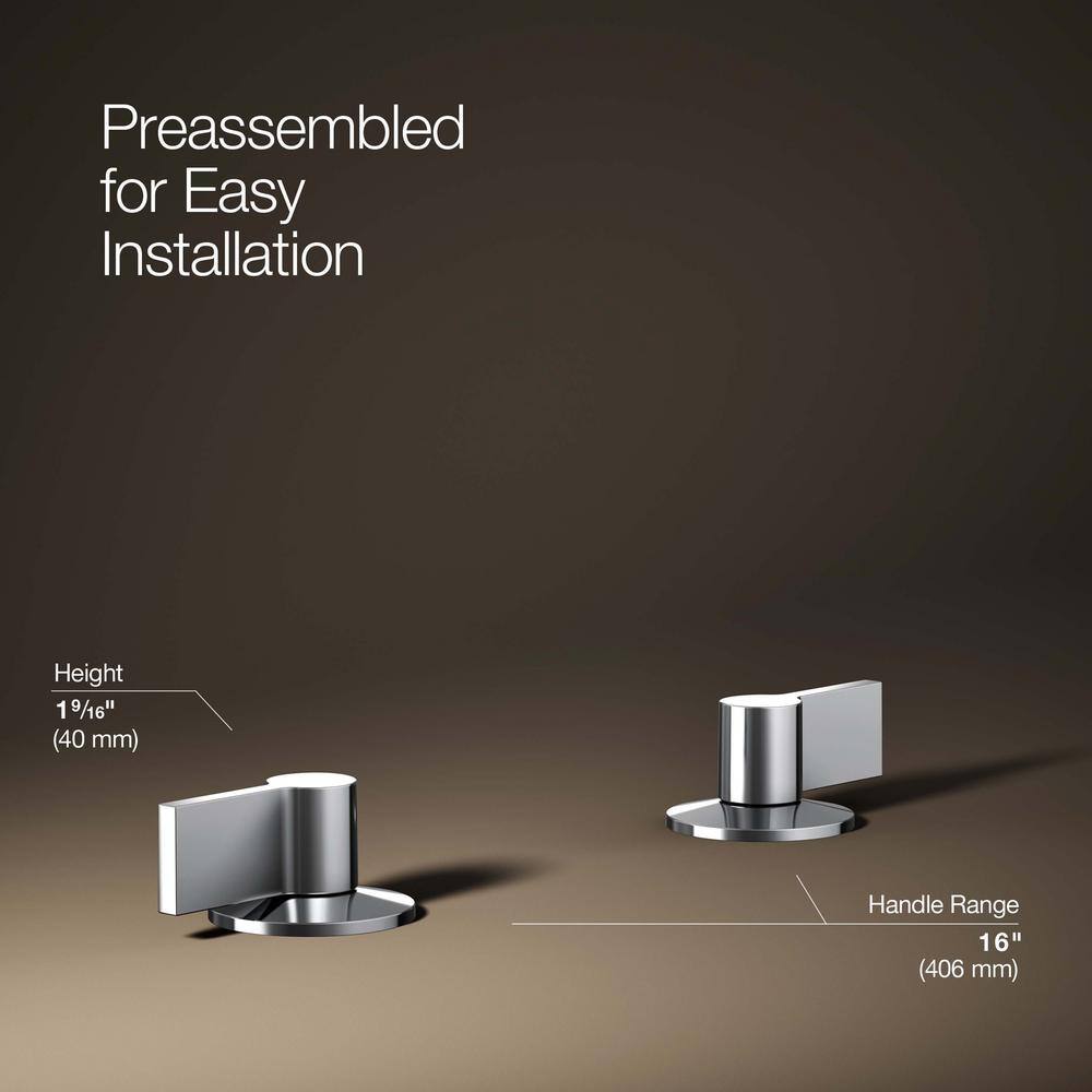 Polished Chrome Modern Lever Bathroom Sink Handles