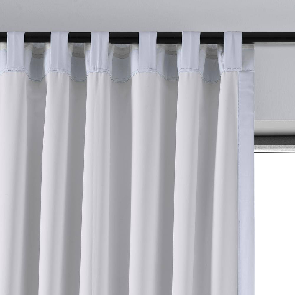 Off White Puddle Length Velvet Blackout Drape Panel