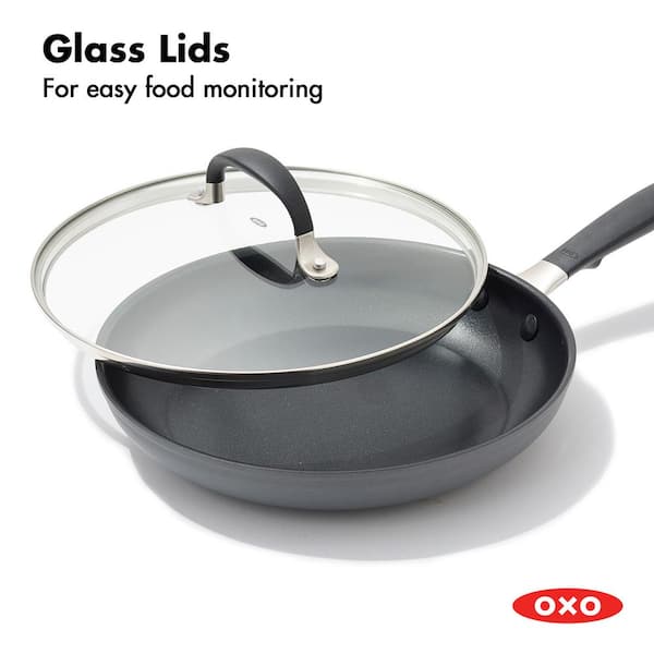 OXO Good Grips Pro, 8 and 10 Frying Pan Skillet Set, 3-Layered German  Engineered Nonstick Coating, Stainless Steel Handle, Dishwasher Safe, Oven