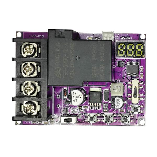 40A DC 5V-60V Solar Charge Controller Low Voltage Protector Disconnect Switch Module Protection Board with LCD Display