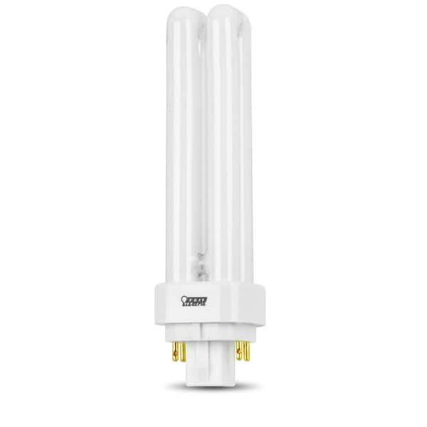 Feit Electric 13-Watt PL CFLNI Quad Tube 4-Pin Plug-in G24Q-1 Base Compact Fluorescent CFL Light Bulb, Soft White 2700K
