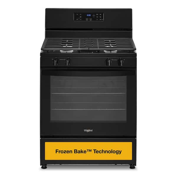30-in 4 Burners 5.1-cu ft Freestanding Gas Range in. Black