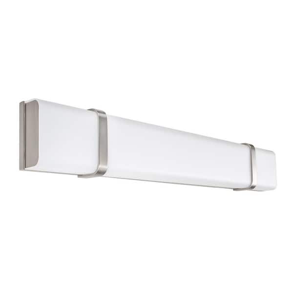 WAC Lighting Link 37 in. 3000K Brushed Nickel ENERGY STAR LED Vanity Light Bar and Wall Sconce