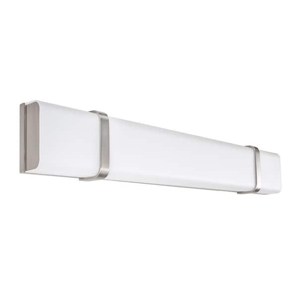 WAC LIMITED Link 37 in. 3000K Brushed Nickel ENERGY STAR LED Vanity Light Bar and Wall Sconce
