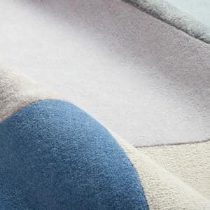 Oslo 8' x 10' Beige Blue Grey Abstract Wool Area Rug