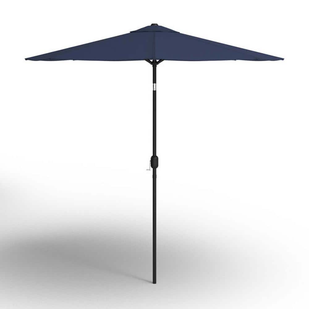 9 ft. Steel Outdoor Market Patio UV Resistant Umbrella, in Navy Blue Color,