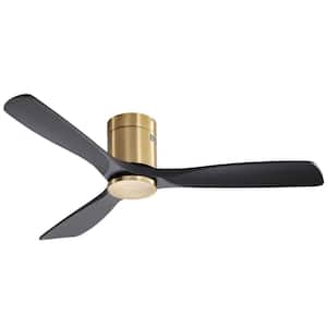52 in. Indoor/Outdoor 6-Speed Ceiling Fan in Gold with Remote Control