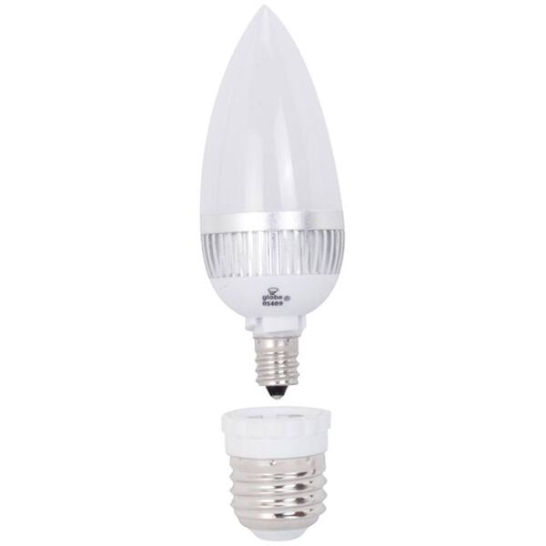Globe Electric 15W Equivalent Bright White (3000K) B10 LED Chandelier Light Bulb