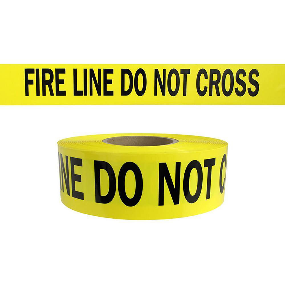 SWANSON 3 in. x 1000 ft. Fire Line Do Not Cross Yellow Barricade