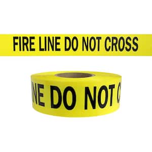 3 in. x 1000 ft. Fire Line Do Not Cross Yellow Barricade Flagging Tape