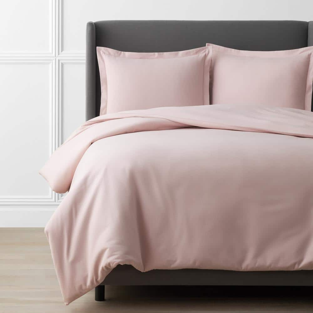 The Company Legacy Velvet Flannel, Dusty Pink Duvet Cover Queen