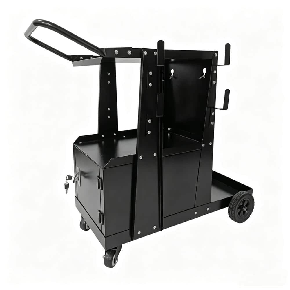 3-Tier Welding Cart 220 LBS Capacity Mobile Welder Trolley with Locking Cabinet, Gas Bottle Holder & Safety Chains price history on PriceWatchPro
