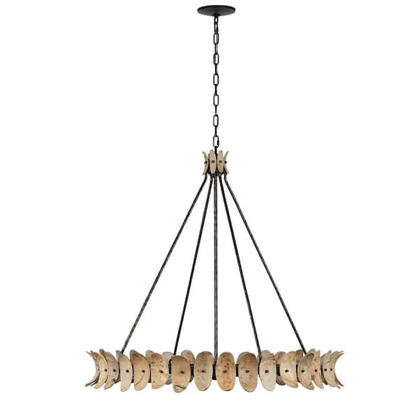 Breegan Jane by Savoy House Monarch 8-Light Champagne Mist with Coconut Shell Chandelier