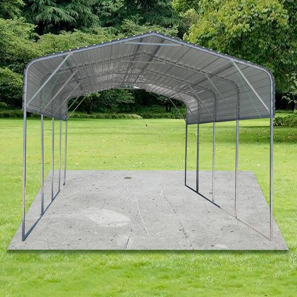 カーポート Arrow 12 ft. W x 6 ft. D x 7 ft. H Eggshell Galvanized Steel