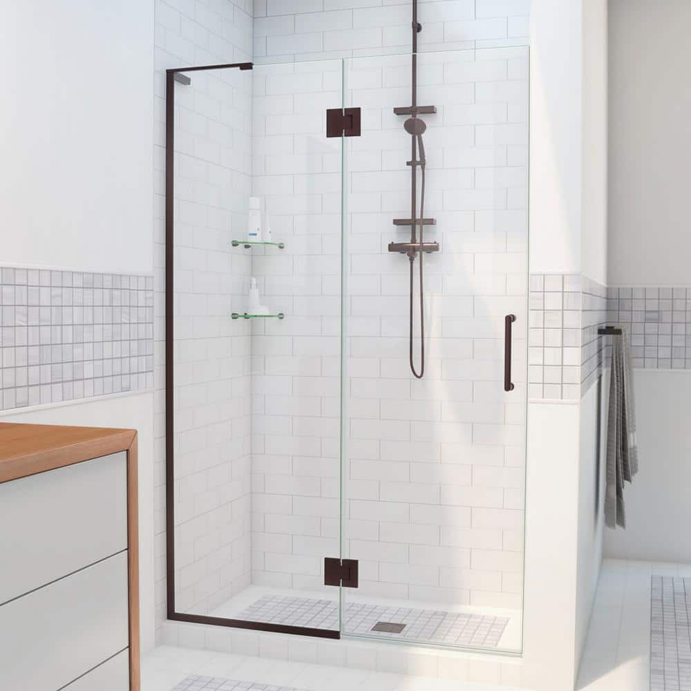 DreamLine Unidoor-X 29 in. x 72 in. Frameless Hinged Shower Door in Oil Rubbed Bronze