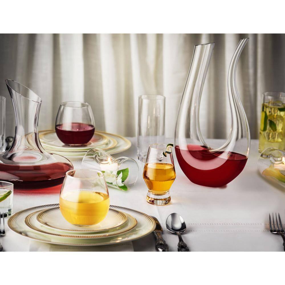 JoyJolt 15oz Clear Stemless Wine Glasses Set of 4