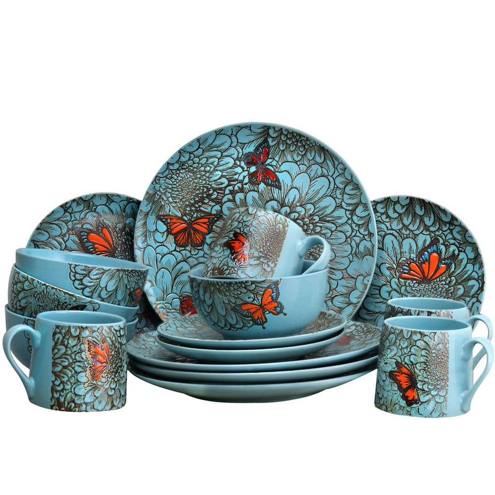 elama-butterfly-garden-16-piece-contemporary-blue-stone-dinnerware-set