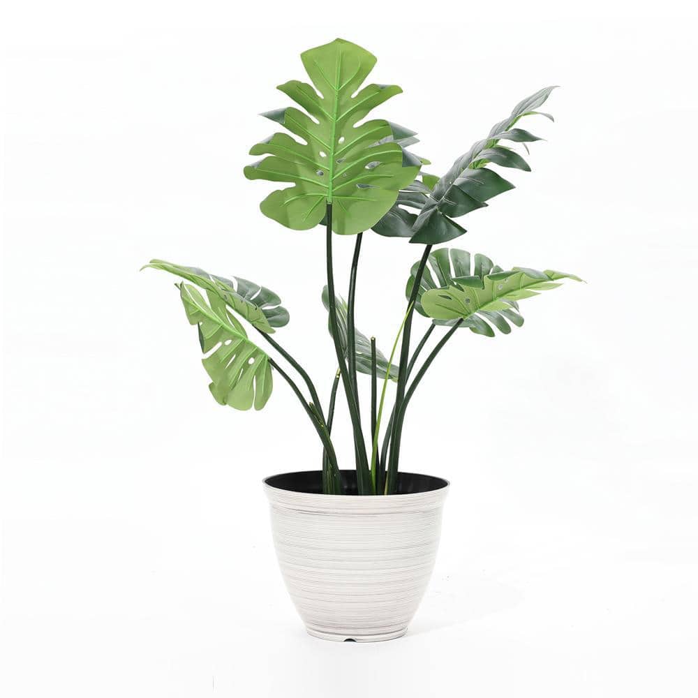 Ivory White Round Recycled Plastic Indoor/Outdoor Planter