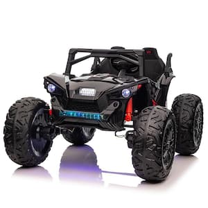 2 Seaters 24-Volt Ride UTV Remote Control 400-Watt Powerful Motors 10 AH Battery, 20.5 in. Electric Ride Toy Black