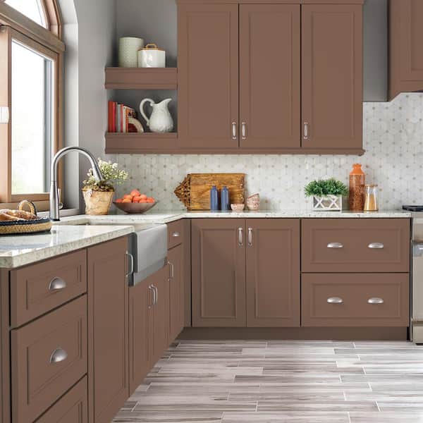 1 gal. #PPU3-17 Clay Pot Semi-Gloss Enamel Interior/Exterior Cabinet, Door & Trim Paint