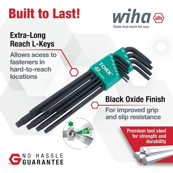 Torx Long Arm L-Key Set (10-Piece)