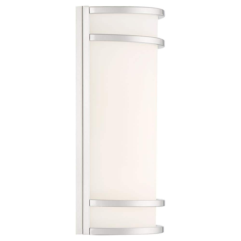 Brushed Steel Dimmable Cylinder LED Wall Sconce