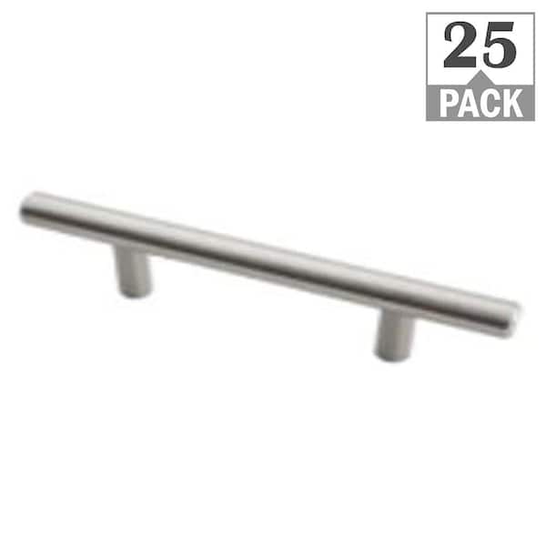 Everbilt Stainless Bar 5-1/16 in. (128 mm) Stainless Classic Cabinet Pull (25-Pack)