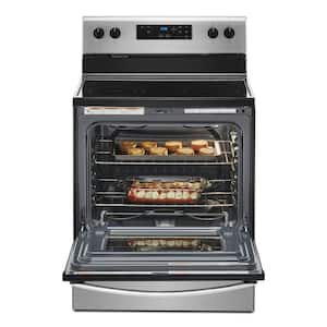 30 in. 5.3 cu. ft. 4-Burner Electric Range in Stainless Steel with Storage Drawer