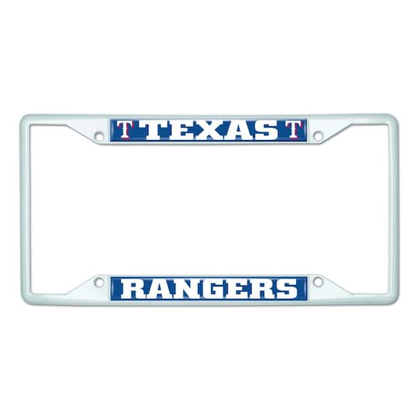 FANMATS Universal Fit MLB - Texas Rangers License Plate Frame - White