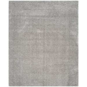 Laguna Shag Silver 8 ft. x 10 ft. Solid Area Rug