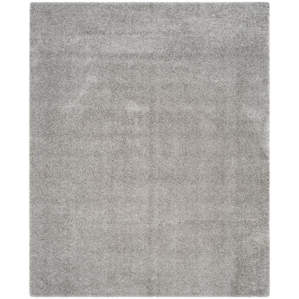 SAFAVIEH Laguna Shag Silver 9 ft. x 12 ft. Solid Area Rug