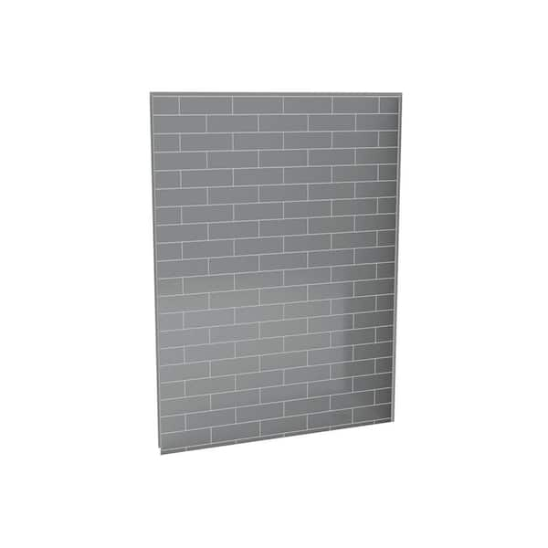 Utile Metro 1 in. x 60 in. x 80 in. 1-Piece Direct-to-Stud Back Shower Wall in Ash Grey