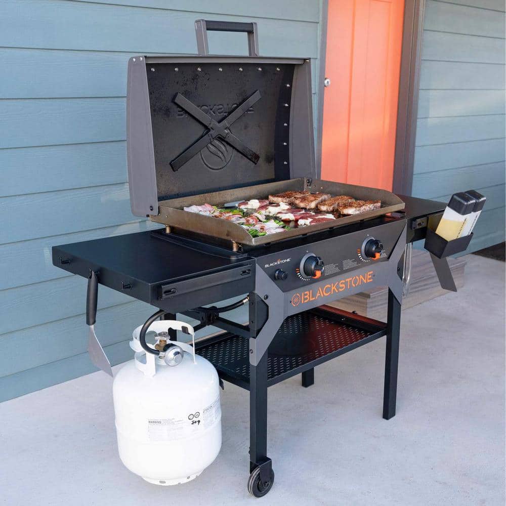 Blackstone 2-Burner Propane Outdoor Griddle with Hood in Black 8093915