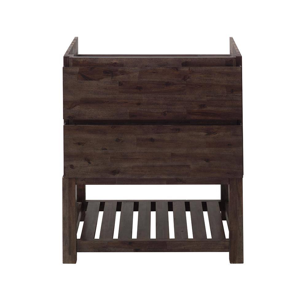 29" Brown Engineered Wood Freestanding Single Vanity Base