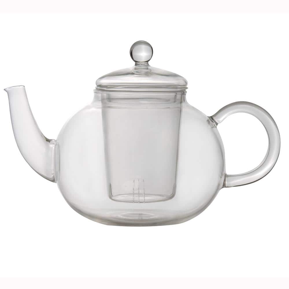 Glass Teapot with Infuser, Teapot with Strainer for Loose Tea, Tea Kettle  Safe On Stovetop, 600ML Tea Pot Can Be Used on Gas Stove/Electric Ceramic