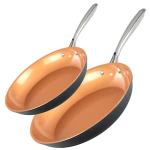 Professional 10 in. and 11.5 in. Hard Anodized Aluminum Ti-Ceramic Nonstick Frying Pan (2-Pack)