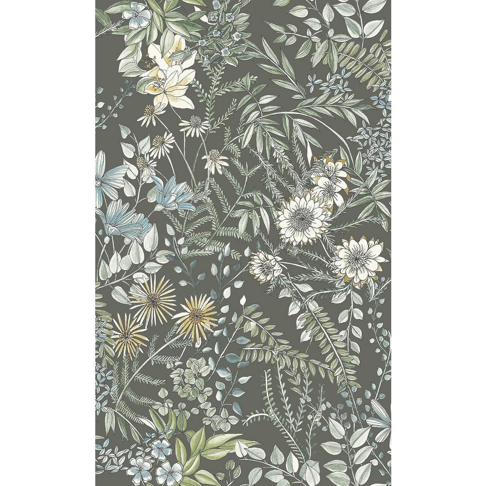 A-Street Prints Anemone Grey Floral Paper Strippable Roll (Covers 56.4 sq.  ft.) 2948-33001 - The Home Depot