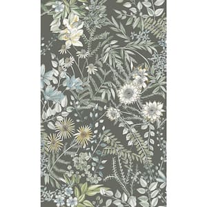 Full Bloom Taupe Floral Paper Strippable Roll (Covers 56.4 sq. ft.)