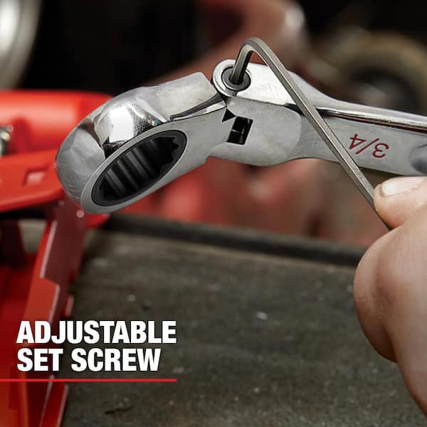Llave De Carraca Fija De 15 Mm - Llave Mixta De Acero Cromo Vanadio | 72 Dientes, 5° De Giro Mínimo