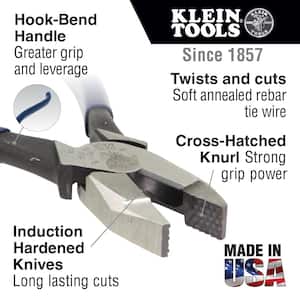 Ironworker's Pliers, Aggressive Knurl, 9-Inch