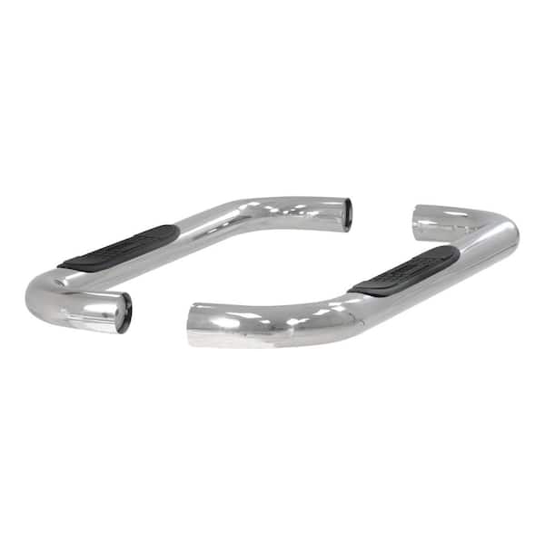 Aries 3-Inch Round Polished Stainless Steel Nerf Bars, No-Drill, Select Ford F-150
