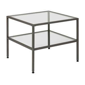 Details about   Wichita Storage Accent Side Table Pewter Metal & Black Tempered Glass Top Wi... 