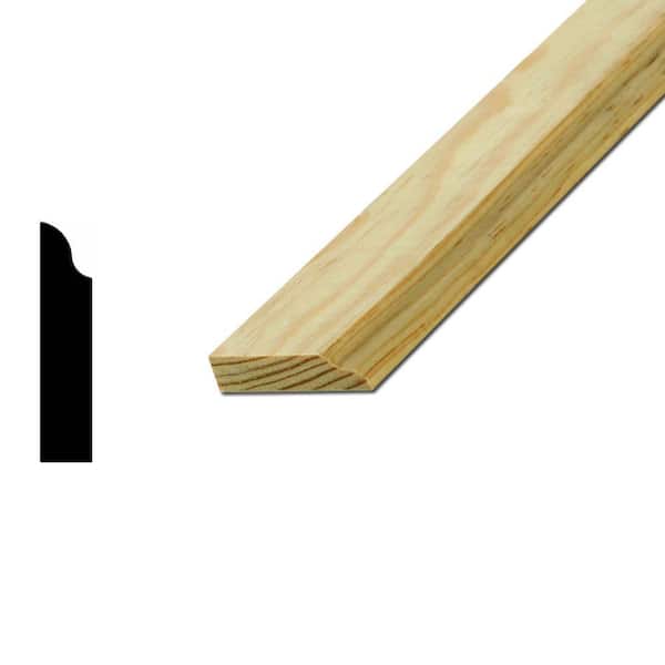 American Wood Moulding WM915 3/8 in. x 1-5/8 in. Solid Pine Stop Moulding
