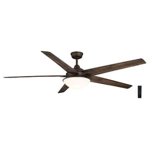 Belvoy 70 in. Indoor Espresso Bronze DC Motor Ceiling Fan with Adjustable White Integrated LED with Remote Included