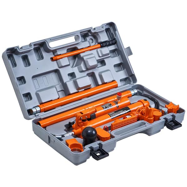 SKYSHALO 12 Ton Porta Power Kit Portable Hydraulic Jack with 4.6 ft./1.4 m Oil Hose Auto Body Frame Repair Kit with Storage Case