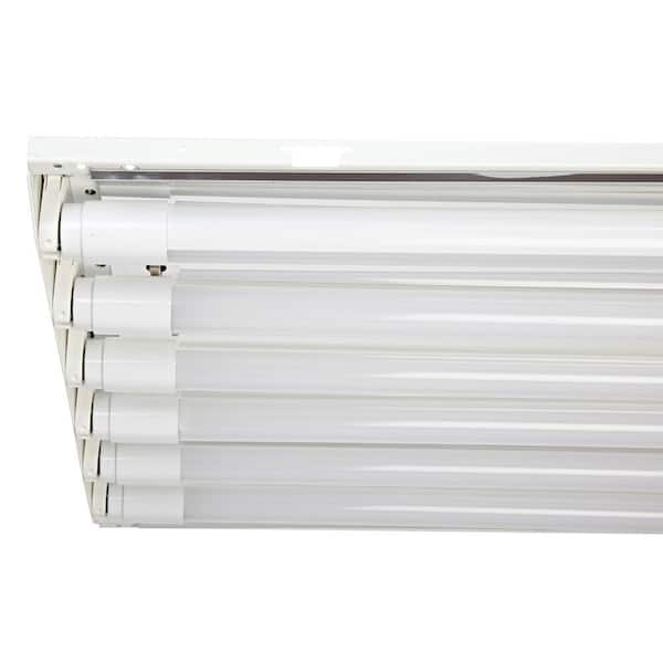 EnviroLite 4 ft. 6-Light T8 LED White High Bay Light with Battery