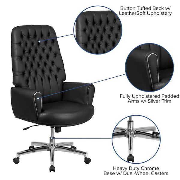 Flash Furniture Chambord Tufted Black Office Chair