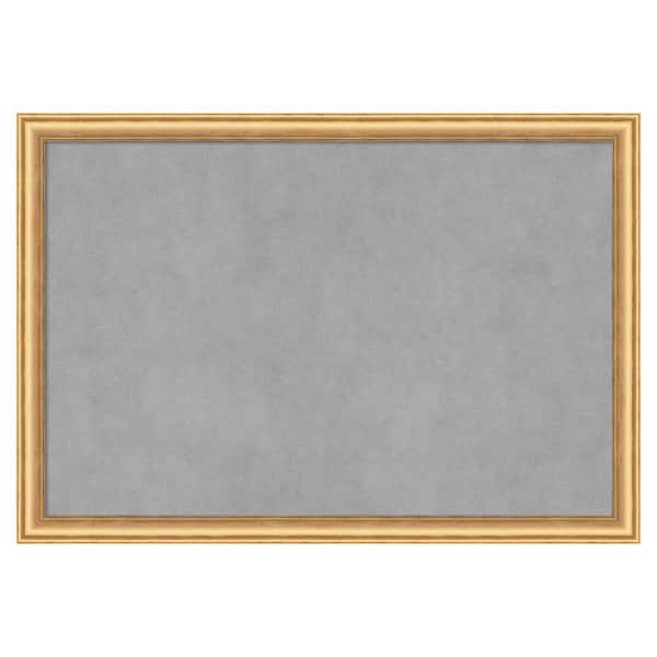 Amanti Art Salon Scoop Gold 26 in. x 18 in Framed Magnetic Board